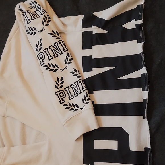 PINK victoria secret womens large crop hoodie. - Picture 3 of 7